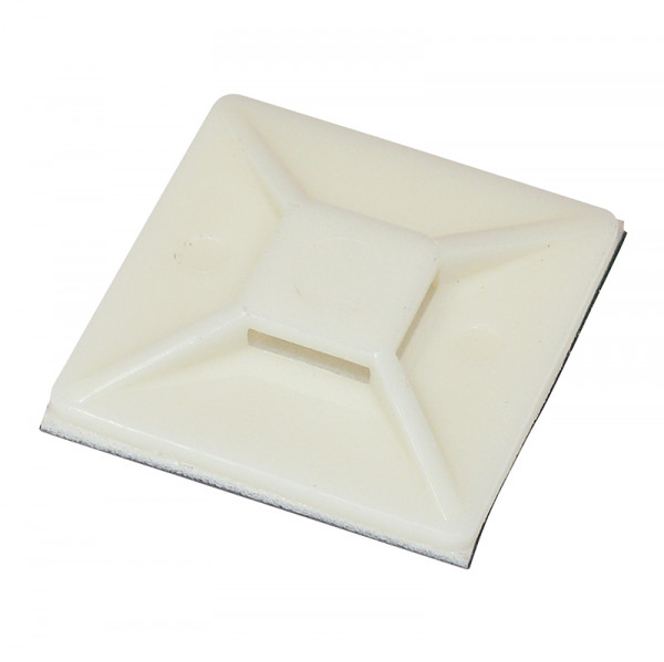 Klebesockel für Kabelbinder 40 x 40 mm Set aus 15 Stück BLANKO