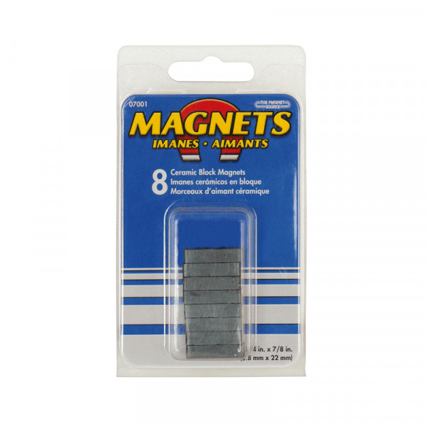Magnetset rechteckig 8 Stück BLANKO 22 x 5 x 5.5 mm