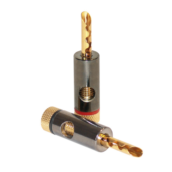 Dynavox Bananenhohlstecker 2 x rot, 2 x schwarz