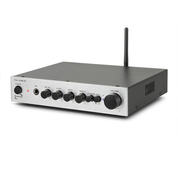 Dynavox ESA-18 MK BT Verstärker silber Restposten! Nur solange Vorrat!
