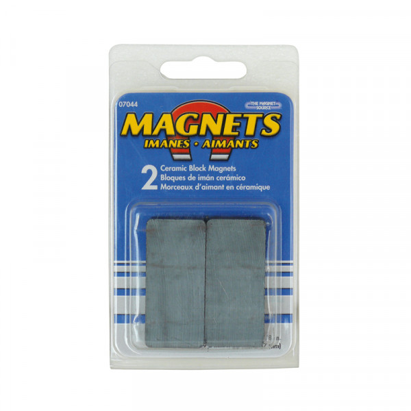 Magnetset rechteckig 2 Stück 9.5x22x47mm BLANKO