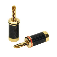 Dynavox Bananenhohlstecker Carbon 2er-Set vergoldet Dynavox Bananenhohlstecker Carbon 2er-Set vergoldet