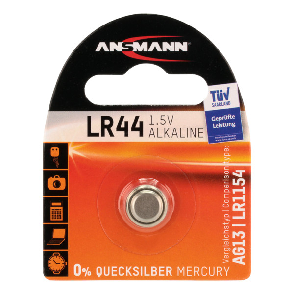 Ansmann Knopfzelle / LR44 1er Blister Restposten! Nur solange Vorrat!