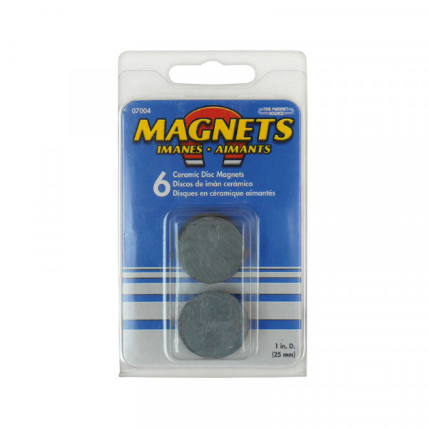Magnetset rund 6 Stück BLANKO 25 x 4 mm