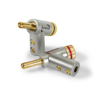 Dynavox Bananensteckerset 4-teilig Spreizfixierung, abgewinkelt Dynavox Bananensteckerset 4-teilig Spreizfixierung, abgewinkelt